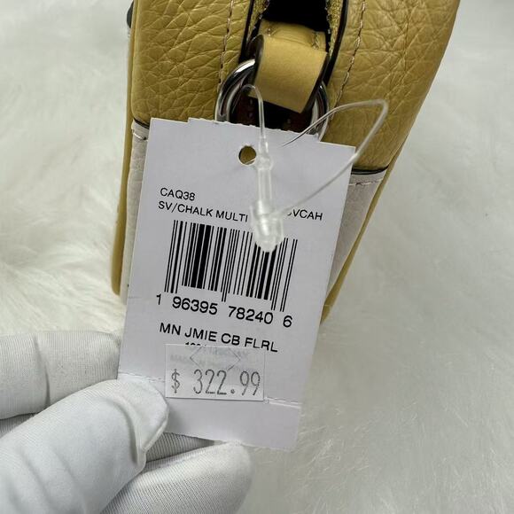 Coach Mini Jamie Camera Bag Crossbody With Floral Print In Chalk CAQ38 NWT - Picture 4 of 9